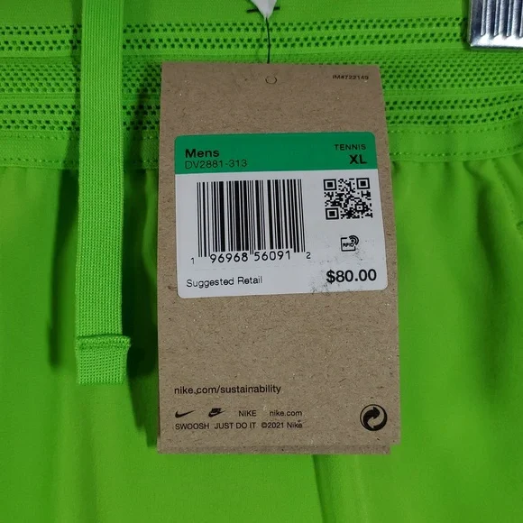 Nike Tennis - Court Rafa Straight-Leg Dri-FIT ADV Tennis Shorts - Green - Picture 13 of 16